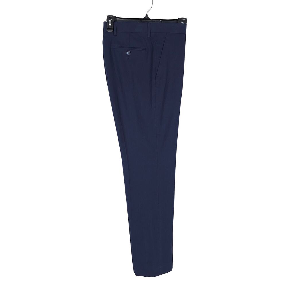 Tommy Hilfiger Mens Modern Fit Dress Pants 44x30 Navy Solid Linen Cotton Blend - Picture 4 of 11